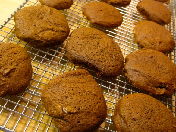 Voilà! Flora's molasses chocolate cookies.